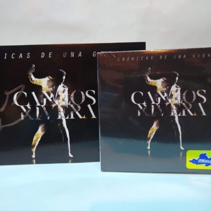 Disco de Carlos rivera: Crónicas de una guerra + postal firmada
