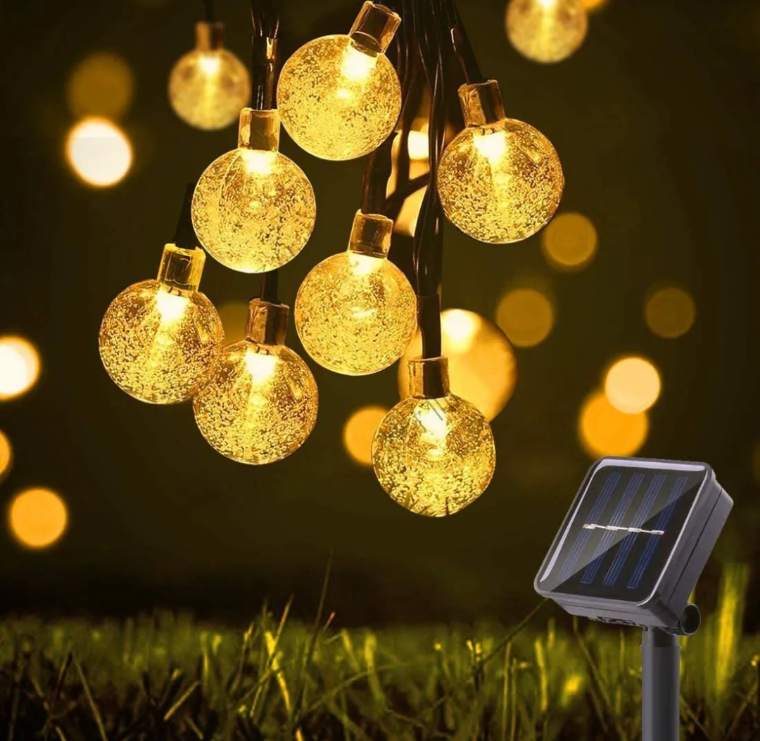 Tira De 60 Luces Led Solares Para Jardín Exteriores – VooDMooK