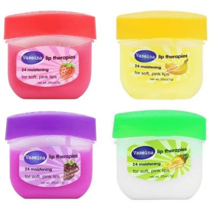 Set 4 Pcs Balsamo Labios Vaselina Frutal Hidratante