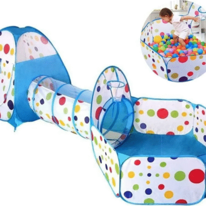 Tienda Túnel 3 en 1, Juego Plegable Portátil + 100 pelotas