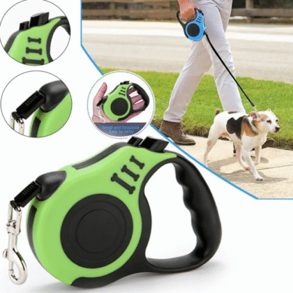 Correa Retractil Para Perros Y Mascotas, Mediana 5mts