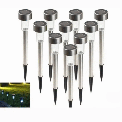 Luz Solar Impermeable Jardín Luz Blanca Fría pack 10