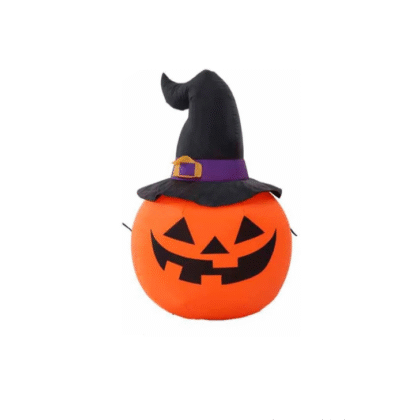 Inflable Halloween Exteriores Calabaza Con Gorro Led - 1.2m