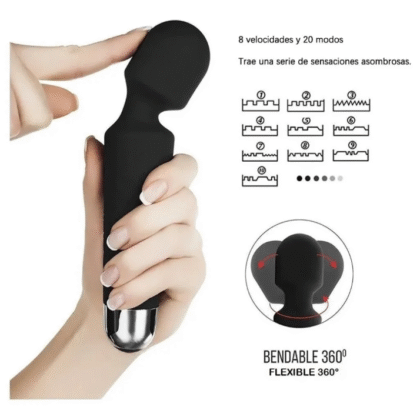 Dildo Vibrador Masajeador Punto G, Recargable y Portátil