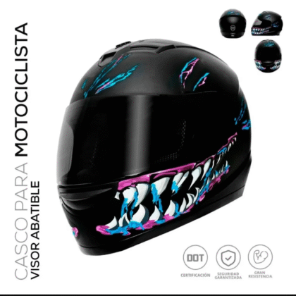 Casco Para Moto Streetstyle Visor Abatible Certificación Dot
