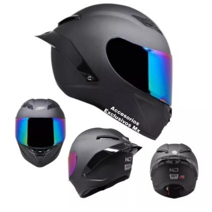 Casco Kc1 Deportivo Fibra Carbono Mica Certificado Pulsar Kt
