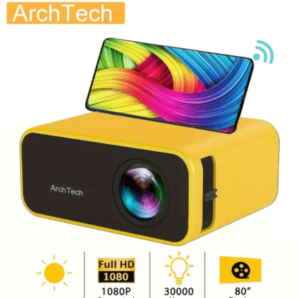 Mini proyector con cableado para celular