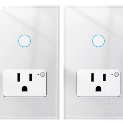 2 apagadores con enchufe wifi inteligentes