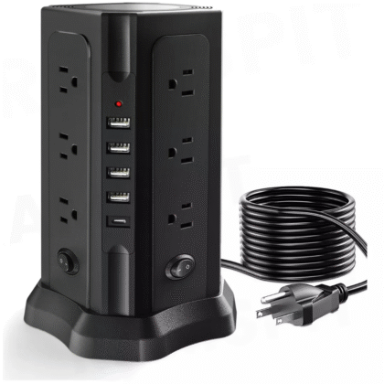 Extensión multicontacto (12 entradas conector, 4 USB y 1 tipo c)