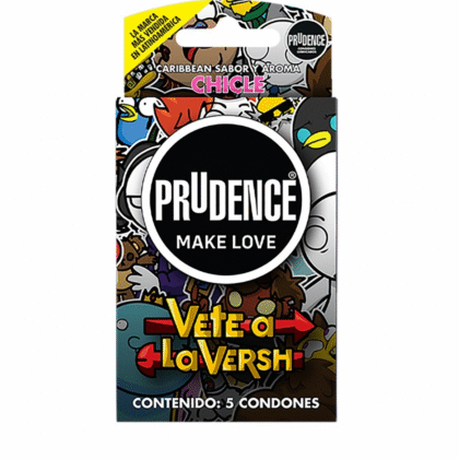 Condones prudence sabor y aroma a chicle (vete a la versh) 3pzs
