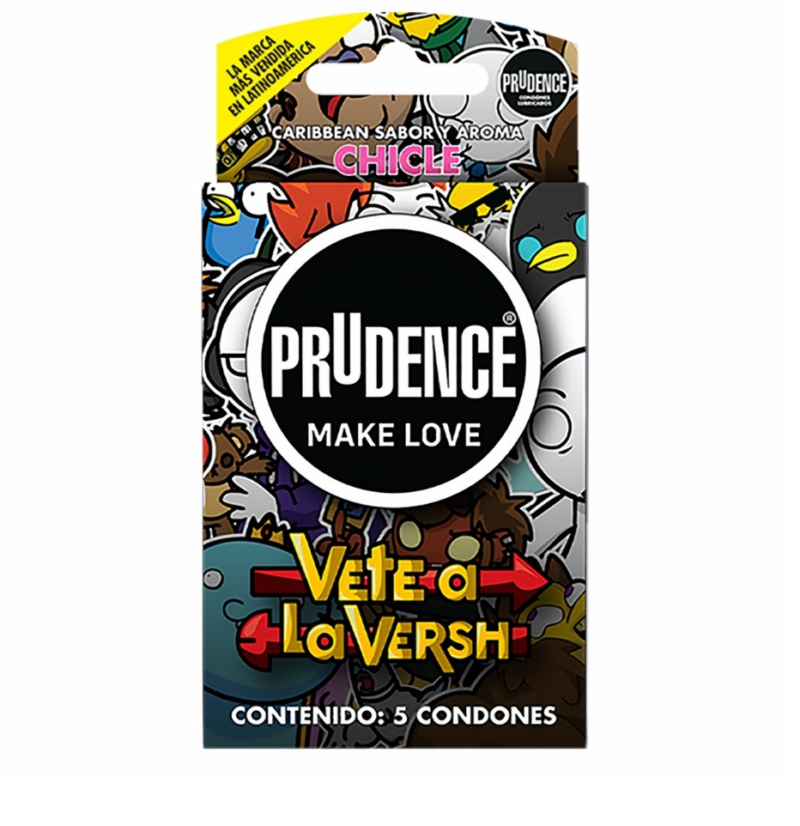 Condones prudence sabor y aroma a chicle (vete a la versh) 3pzs