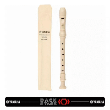 Flauta Yamaha soprano plástico color crema para principiantes