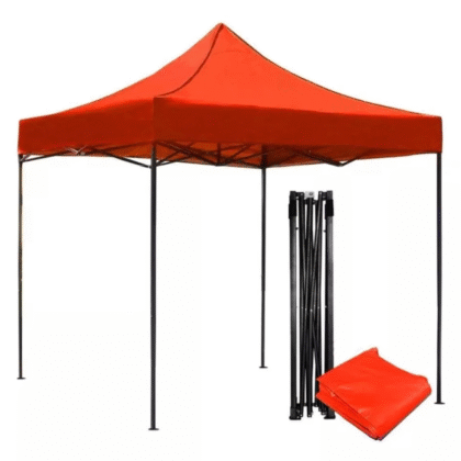 Toldo plegable impermeable rojo 3x3 mts