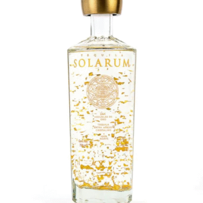 Tequila Solarum Extra añejo cristalino con oro 24k 750 ml