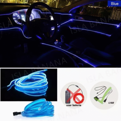 Hilo de luz LED USB 3 metros para tablero carro auto