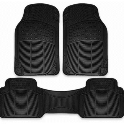 Juego de tapetes de hule para carro auto 3 piezas tamaño estándar