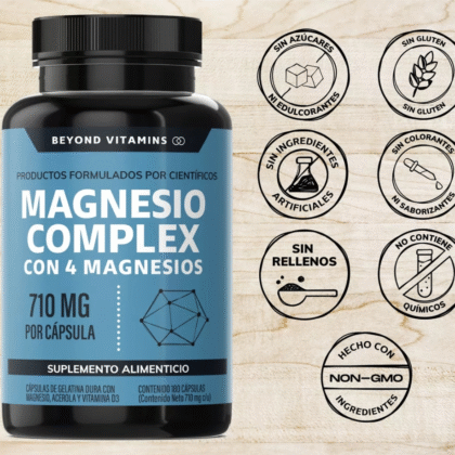 Magnesio complex,.contrato de magnesio 180 cápsulas 710mg