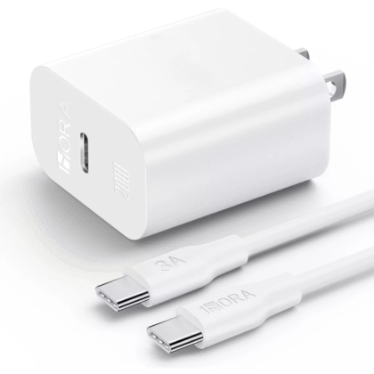 Cargador tipo c a c para garga rápida 20 w watts