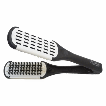 Cepillo doble para alaciar pinza tipo plancha