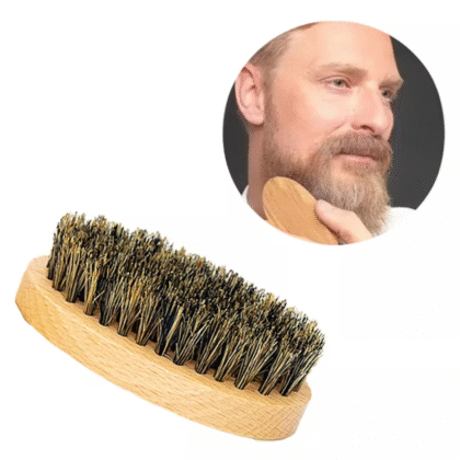 Cepillo para barba o cabello, cerdas de jabalí auténticas