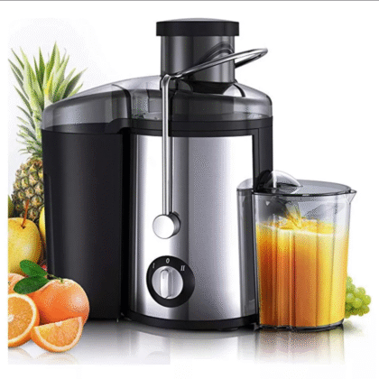 Extractor de jugos potente color plateado