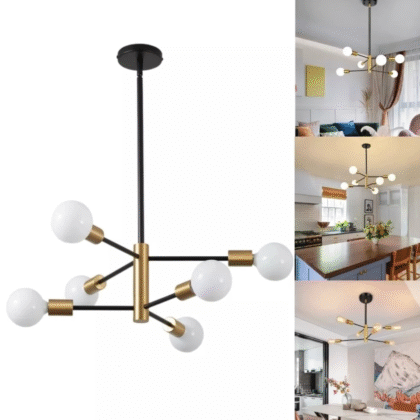 Lámpara para techo araña 6 focos vintage