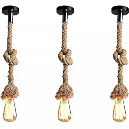 Ser 3 piezas lámpara cuerda colgante 1 metro