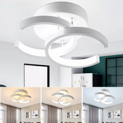 Lámpara de techo LED moderna Forma C tricromatica