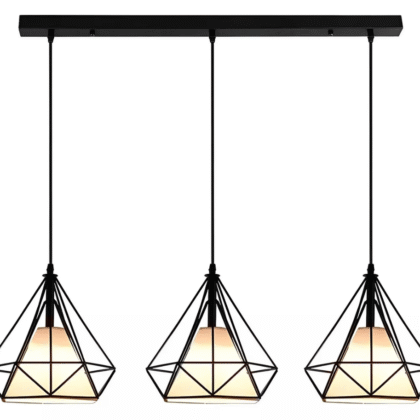 Lámparas tipo candelabro colgantes forma diamante 3 piezas