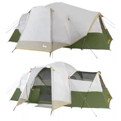 Casa de campaña para 10 personas, 3 cuartos y 3 entradas, impermeable