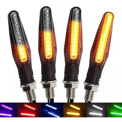 4 direccionales LED para motocicleta indicador secuencial intermitente