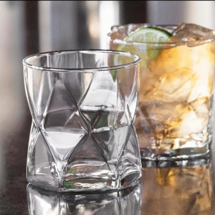 Vasos modernos 362ml de vidrio (12 vasos)