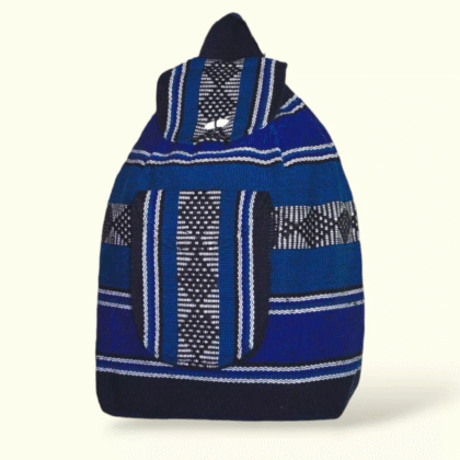 Mochila artesanal mexicana 22 L resistente color azul marino