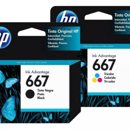 2 cartuchos de tinta kit negro y tricolor hp para impresora