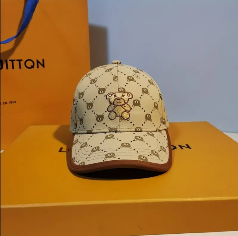 Gorra cachucha para niño bordado oso imitación Louis Vuitton