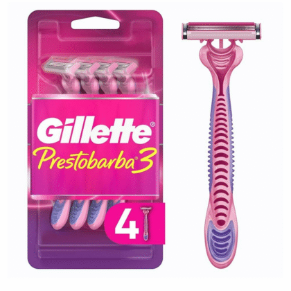 Rastrillo Gillette prestobarba 3 para mujer 3 hojas pack 4 pzs