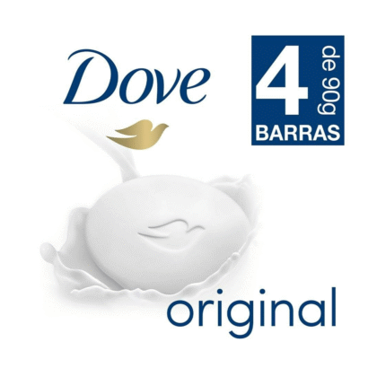 Jabón en barra Dove original 90g c/u 4 pzs
