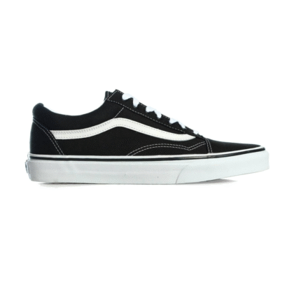 Tenis vans old Skool canvas color negro para hombre