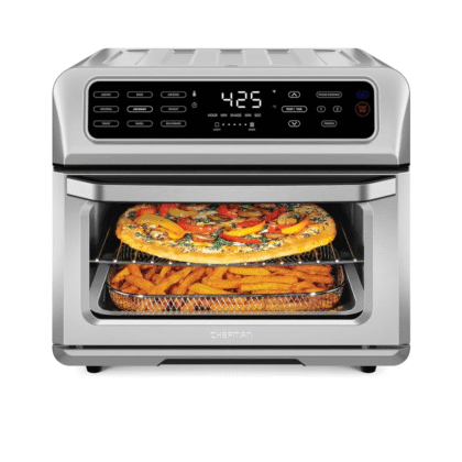 Freidora de aire horno chefman 20 litros digital de acero inoxidable