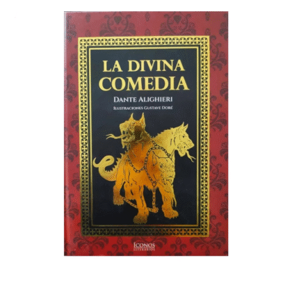 La divina comedia de dante Alighieri edición completa de lujo pasta dura grabado con tinta dorada