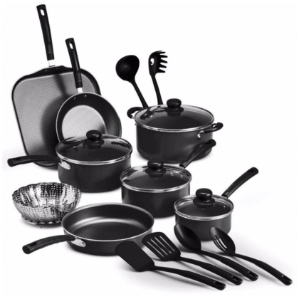 Batería de cocina Tramontina 18 piezas primaware color gris