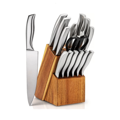 Juego de cuchillos de cocina premium de lujo 15 piezas acero inoxidable