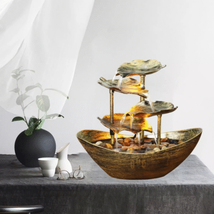 Fuente de agua de mesa, color cobre decorativa