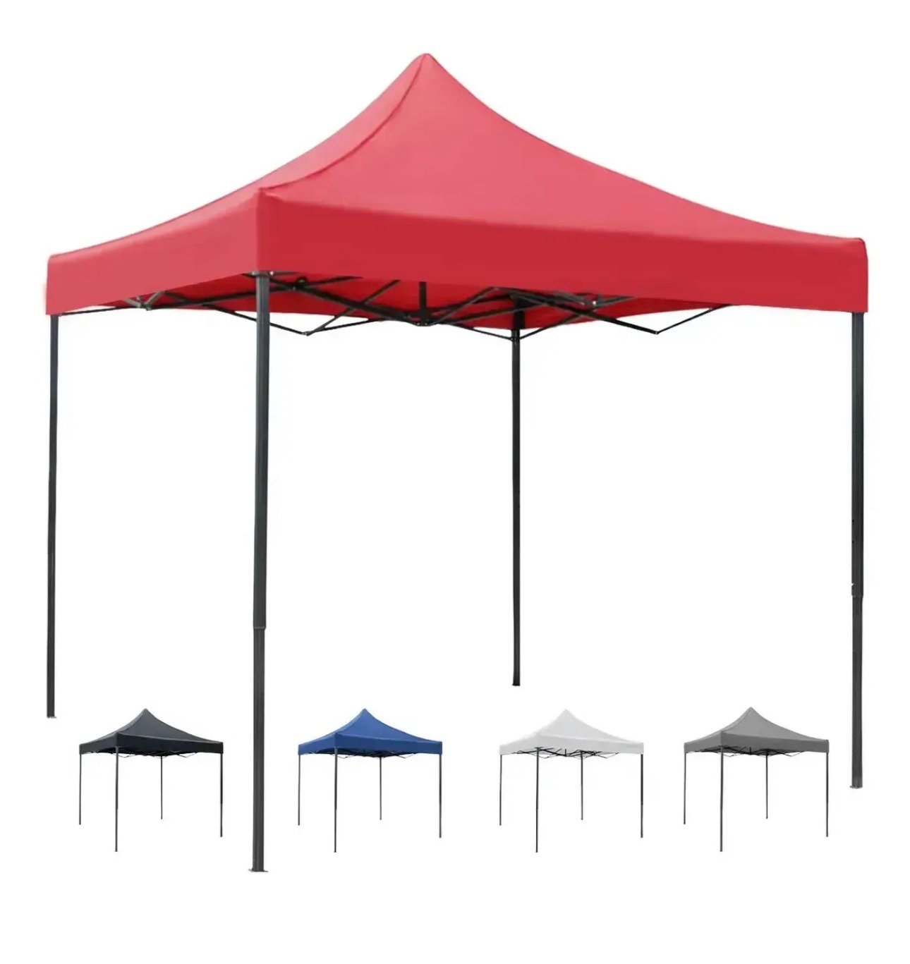 Toldo rojo 3x3 plegable impermeable reforzado